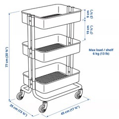 【受け渡し予定者決定】IKEA ロースコグ ワゴン(キャスター付)の画像