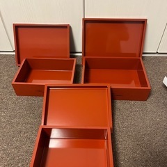 根来塗 切溜三人子(漆器)(未使用)の画像