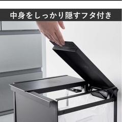 山崎実業 tower 蓋付き目隠し分別ダストワゴンの画像