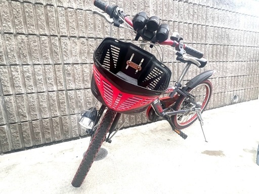 男の子 自転車 20インチ ブラック レッド ファイヤードラゴン
