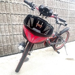 男の子　自転車　20インチ　ブラック　レッド　ファイヤードラゴンの画像