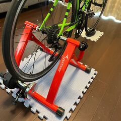 自転車 トレーニング 固定ローラー台（ロード・MTB対応）室内用マット付の画像