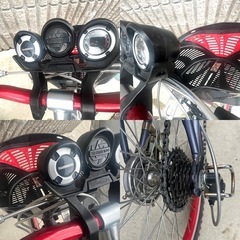 男の子　自転車　20インチ　ブラック　レッド　ファイヤードラゴンの画像
