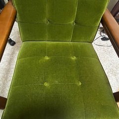 カリモク60 Kチェア　1シーター　イス　モケットグリーン　美品
の画像