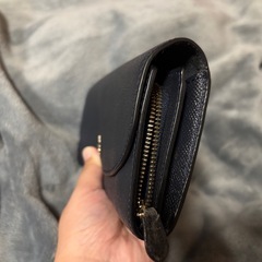 COACH 長財布 ブラック/ネイビーの画像