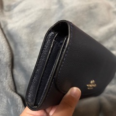 COACH 長財布 ブラック/ネイビーの画像