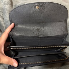 COACH 長財布 ブラック/ネイビーの画像