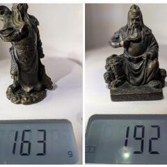 三国志 関羽雲長 金属製ミニチュア 骨董品 アンティーク 写真より重厚感ありの画像