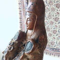 中古　木の置物の画像