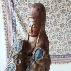 中古　木の置物の画像