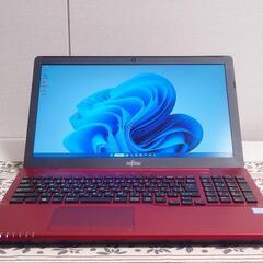 商談中◇富士通 ◇Intel7世代 ☆大容量16GBメモリ☆SSD搭載☆ブルーレイ搭載☆TYPE-C☆綺麗なルビーレッドA１の画像
