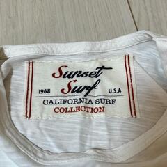 SUNSET SURF サンセット サーフ Tシャツ / ホワイト SMALLの画像