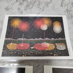 山下清絵はがき3枚クリアファイル1枚セットの画像