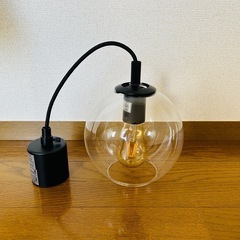 ガラス製ペンダントランプシェード(クリア・照明)の画像