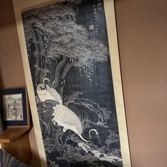 石版画の掛け軸の画像