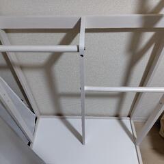 【美品・ホワイトおしゃれ】ワードローブ・ハンガーラックの画像