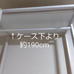 【美品・ホワイトおしゃれ】ワードローブ・ハンガーラックの画像