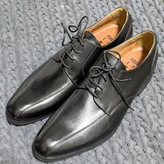 新品未使用　革靴　黒　25cm　の画像
