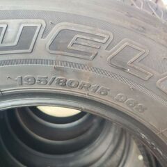 ほぼ新品ブリヂストン デューラー H/L195/80R15 96Sジムニーノマド ジムニーシエラ純正タイヤ 4本セットの画像