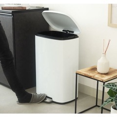 50L 45lゴミ袋対応 ダストボックス　ホワイトの画像