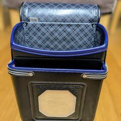 【美品 日本製】ランドセル ふわりぃ 黒✕青ステッチ ※価格交渉可の画像