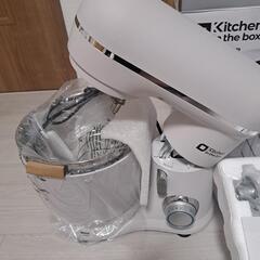 【新品未使用】スタンドミキサー 3.5L　ボウル２種類あり　  卓上ミキシング パン作り　ケーキ作り　泡立て　アイボリー　グレーよりのグレージュカラー　とても可愛いですの画像