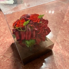 GYP0810 プリザードフラワー　バラ　薔薇　クリアケース付きの画像