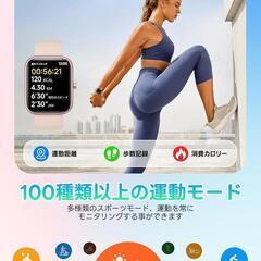 スマートウォッチ Bluetooth5.3 通話 メッセージ通知 多機能 ピンクの画像