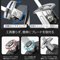 【バッテリー2個付・替刃4本】電動ノコギリ レシプロソー 充電式  ケース付 新品の画像