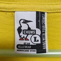 CHUMS　チャムス　Tシャツ　Lサイズ　アウトドア　ファッション　キッズ　ジュニア　黄色　イエロー　古着の画像