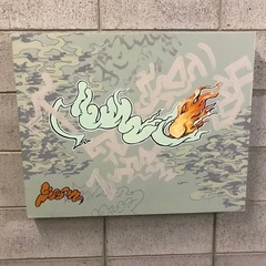 出張型イラスト。柱、壁のアート