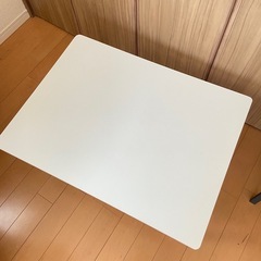 ニトリ 簡単に脚を外せるローテーブル 白 シンプル 長方形の画像