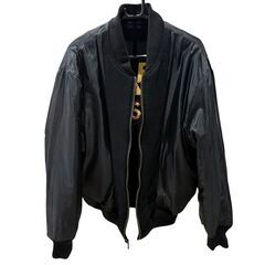 【美品】◯GRASS MEN'S グラスメンズ WISE SPORTS MA-1 黒 ブラック ABJ-100 C-TK-6333の画像