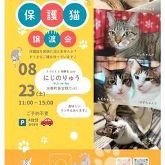 保護猫mini譲渡会 8/23sat
