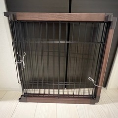 アイリスオーヤマインテリアウッディサークル PIWS-960 ダークブラウン 小型犬用の画像