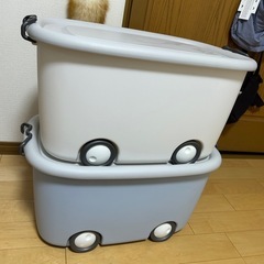 キャスター付きトイボックス　2個セットの画像