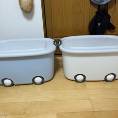 キャスター付きトイボックス　2個セットの画像
