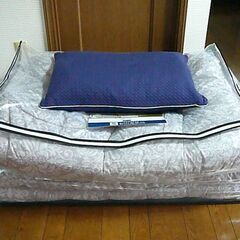 50. 【新品】マチ付きふっくら布団セット 敷布団・掛布団・枕（シングルサイズ）の3点  MADE IN JAPAN ふかふかですの画像