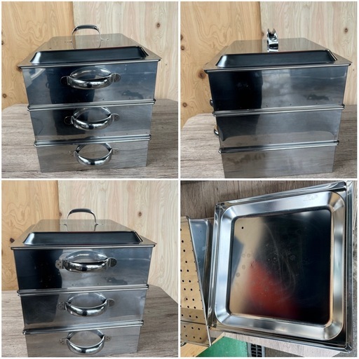 ステンレス3段蒸し器