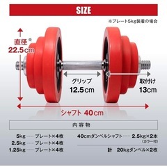 IROTEC（アイロテック） ラバー ダンベル 40KGセットの画像