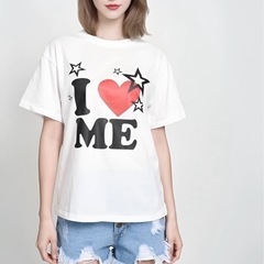 【新品未使用】Tシャツ（白）I♡MEプリントの画像