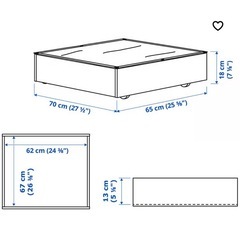IKEA ベッド下収納①　アウトレット品の画像