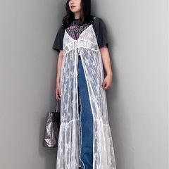 【新品】タグ付き  レースキャミワンピースの画像