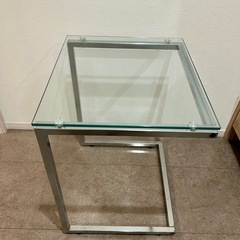 【美品】ガラスサイドテーブルの画像