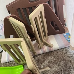 キッズパーテーション　ベビーサークル ブラウンの画像