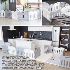 carazのベビーサークル10枚セット(扉付き)の画像