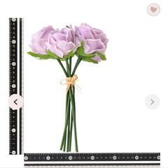 Francfranc ブーケ リアルタッチローズ パープル 造花 花束の画像