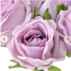 Francfranc ブーケ リアルタッチローズ パープル 造花 花束の画像