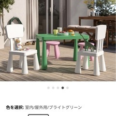 美品　IKEA子供用テーブル&チェアー　の画像