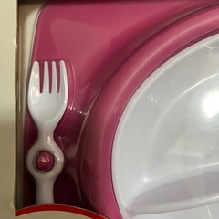 新品未使用！ピンク/女の子　乳幼児　お皿　離乳食　ベビー食器　赤ちゃん　キッズ　子ども子供　プレゼント　お食い初め　可愛い　食事の画像
